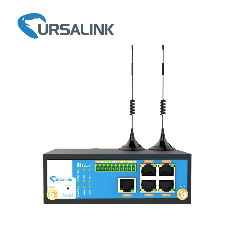 

UR55 M2M 4G LTE Router with OpenWRT VPN IPSec Modbus