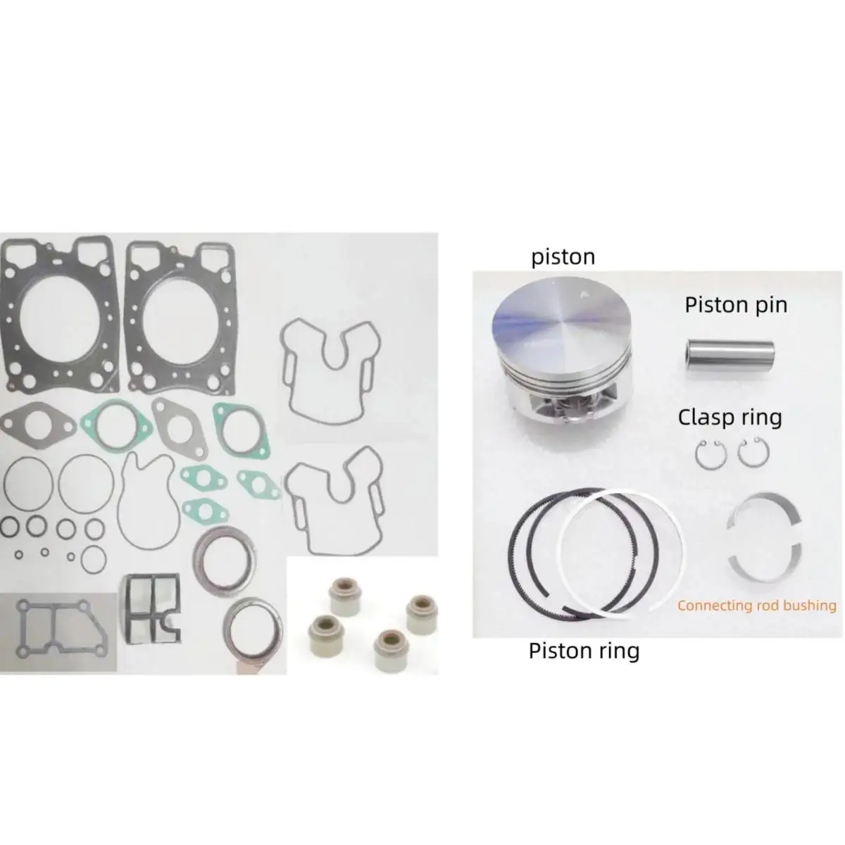 KM2V80 PISTON RING PIN CIRCLIP FIT KIPOR GENERATOR KDE12EA3 KDE12STA3 KDE12EA KDE12STA REPAIR KIT