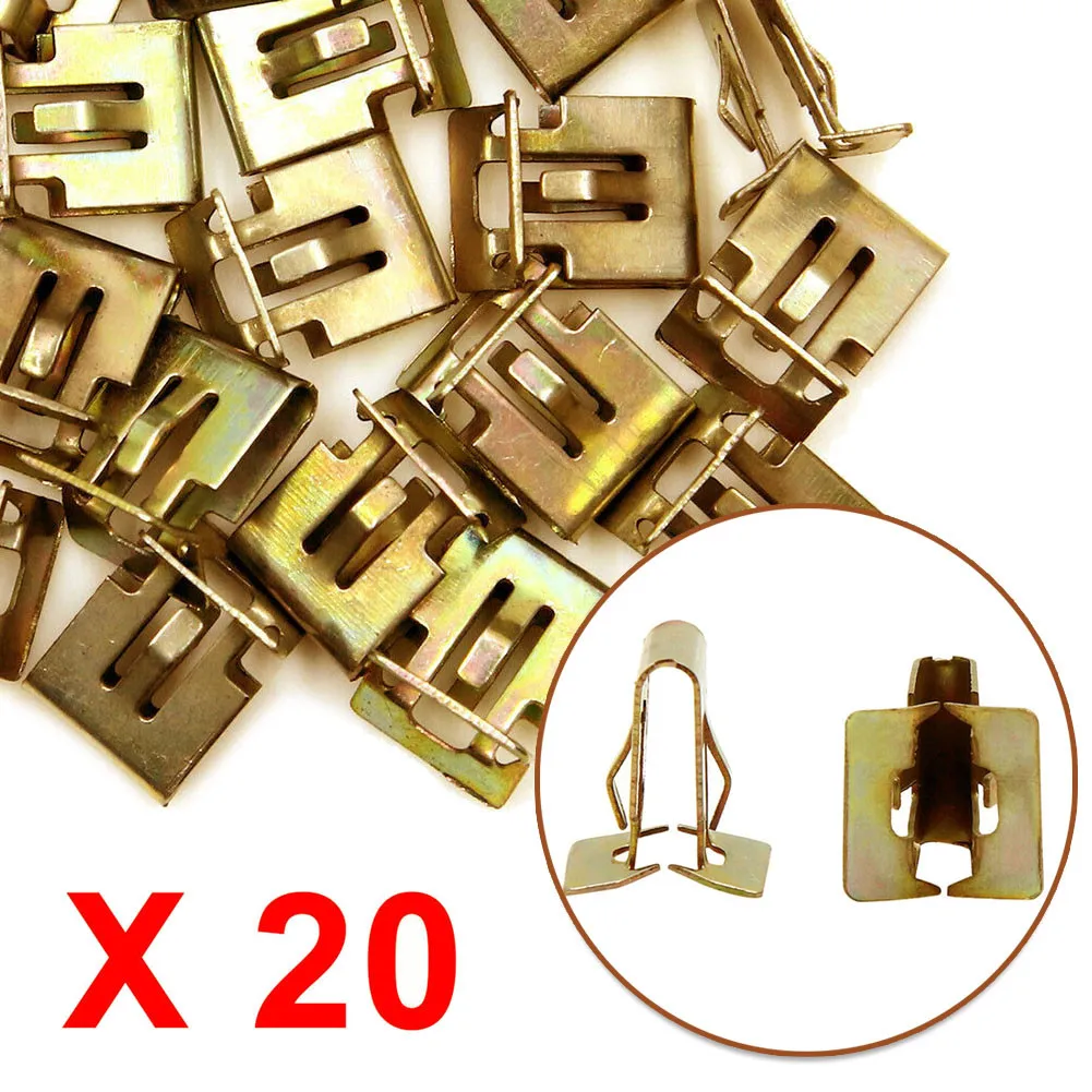 

12.2x12.7x15.5mm Metal Retainer Clip 20PCS 20pcs Brand New Dashboard Trim
