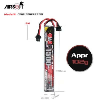 Gaoneng GNB 3S 11.1V 1500mAh 30C SM Lipo battery
