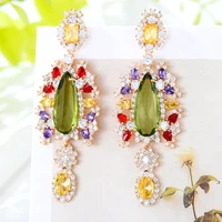 soramoore facebook ins luxury cz boho charm drop earrings for women wedding bridal jewelry aretes de mujer modernos 2022 new