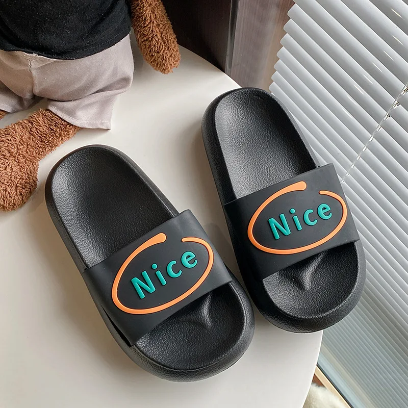 Summer Women Men Thick Platform Slippers Soft Checkerboard Non-Slip Indoor Outdoor Sandals Neutral Flat Flip flops Ladies Shoes