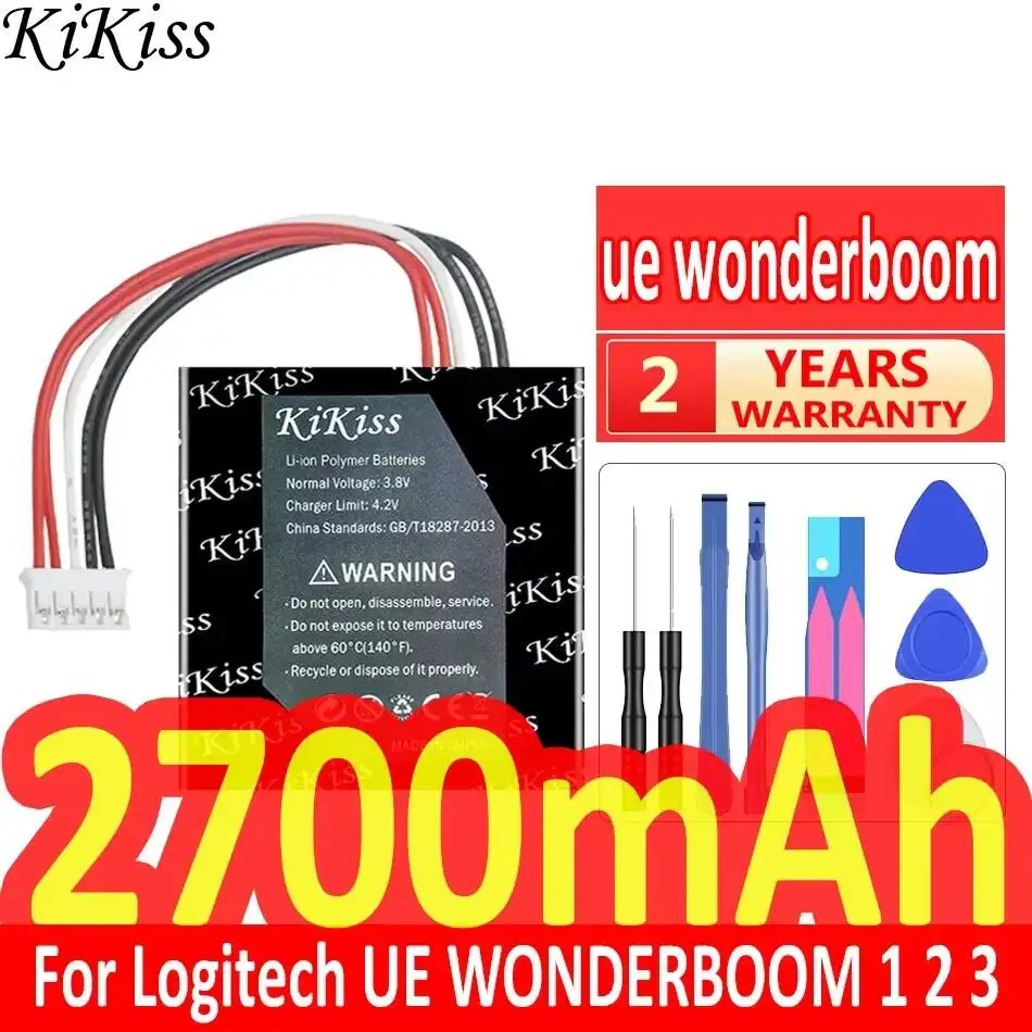 Фото Аккумулятор 2700 мАч для Bluetooth-колонок, премиум-замена для Logitech UE Wonderboom 1 №1