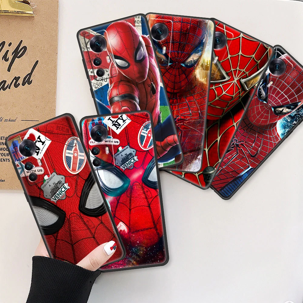 

Spiderman iron Man Marvel For Xiaomi Mi 12X 12 11 11T 11i 10T 10 Pro Lite Ultra 5G 9T 9SE A3 4G Black Soft Phone Case