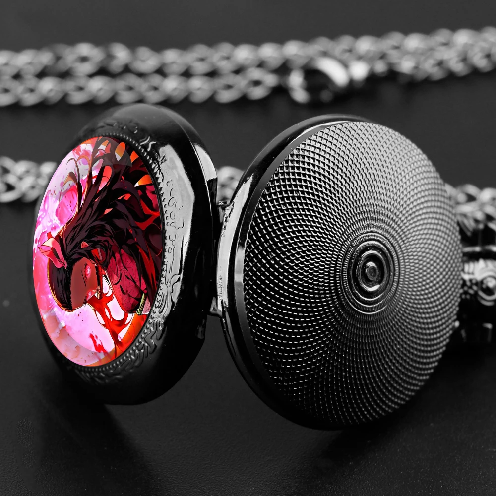 Demon Slayer Nezuko Kamado Blood Moon карманные часы в стиле аниме винтажные часы-цепочка для