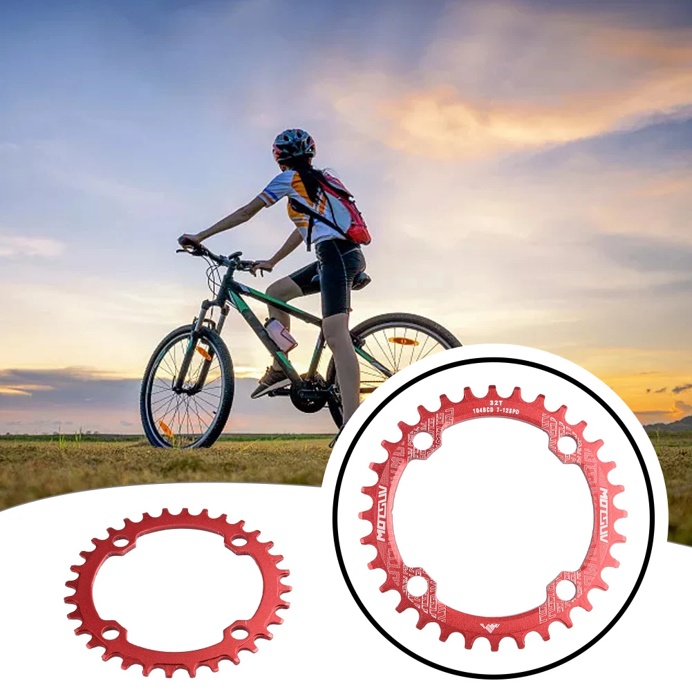 

Aluminum Alloy Chainring For Mountain Bikes CNC Engraved Milling 32T/34T/36T/38T 104mm BCD Road Bicycle Bike Accessories