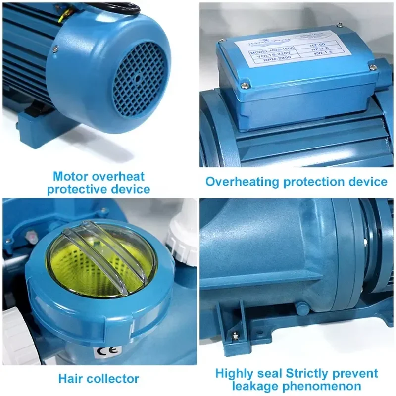 Фото Насос для бассейна Fenlin HQS Heavy, 0.5HP, 1HP, 2HP, 110V, 220V, для систем циркуляции воды, устойчивый, расход 25 м³/ч, напор 16 м №3