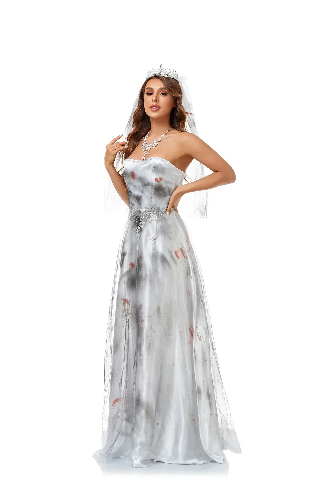 Хэллоуин Косплей Призрак Невесты Жуткие Кровавые Пятна Необычные Маскарадный