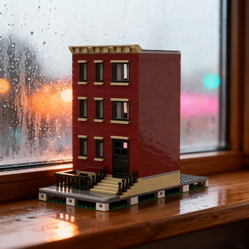 595 деталей MOC, модульная модель дома в Нью-Йорке, строительные блоки, игрушки, рождественские подарки, конструктор, подарок на день рождения. (art.: 3920dcf9551ec) - 3920dcf9551ec