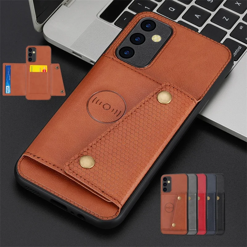 Для Samsung Galaxy A55 5G Чехол с магнитным держателем Кожаный чехол для телефона A 55 GalaxyA55