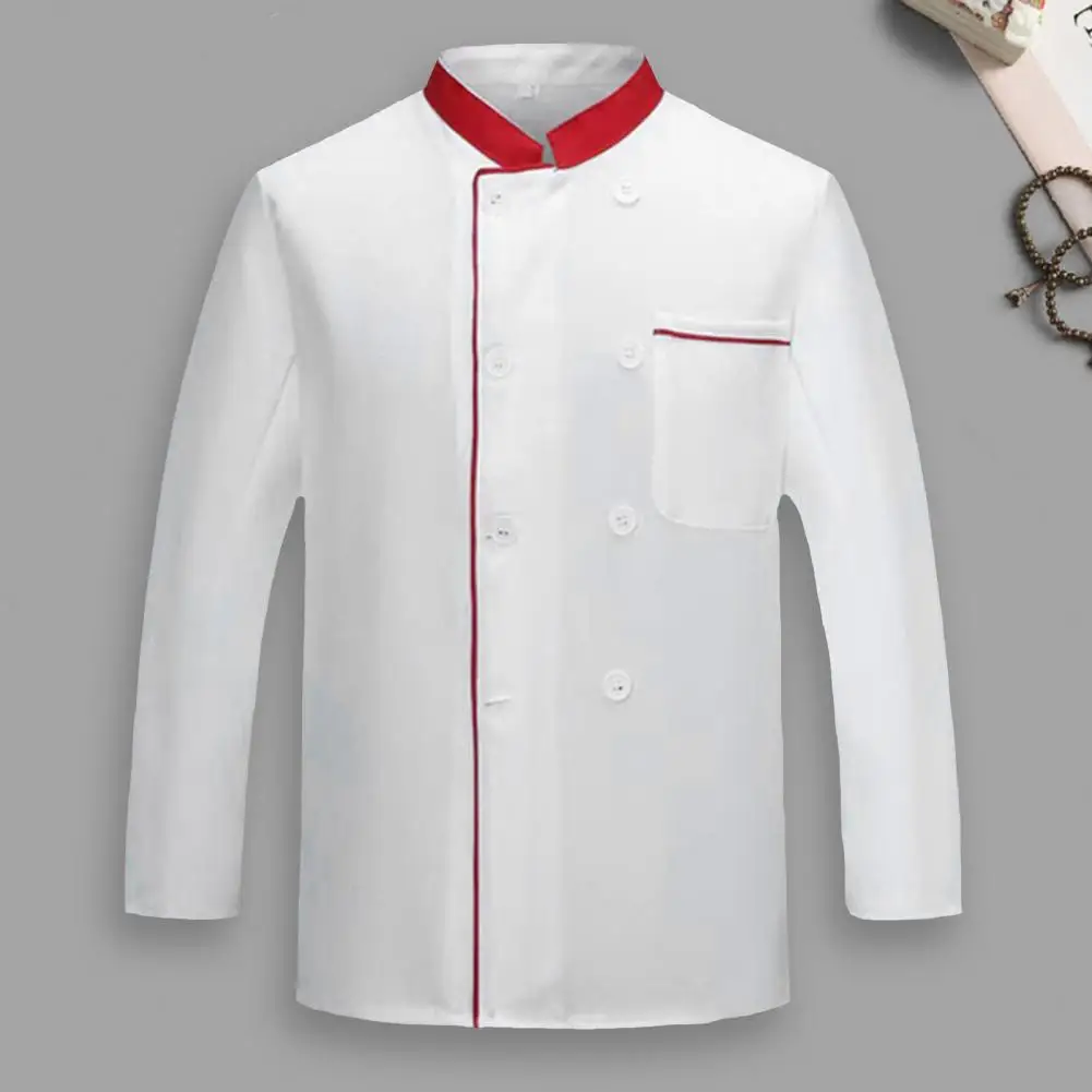 

Fantastic Chef Shirt Quick Dry Chef Jacket Front Pocket Kitchen Chef Uniform Custom Working
