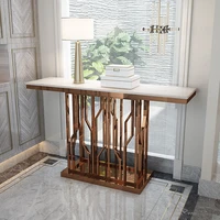 stainless steel light luxury porch table hotel decoration cabinet postmodern lobby corridor simple european marble porch table