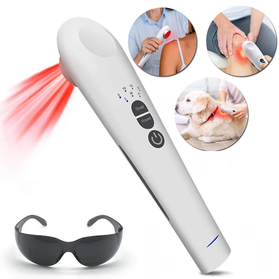 

LLLT Cold Laser Therapeutic Machine Muscle Pain Relief Low Level Light Therapy Device Veterinary Pain Relieving Wound Healing