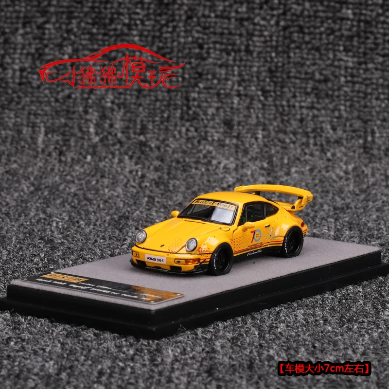 Модель игрушечного автомобиля PGM RWB 911 964 Black Sakura Akira Nakai Limited 1/64