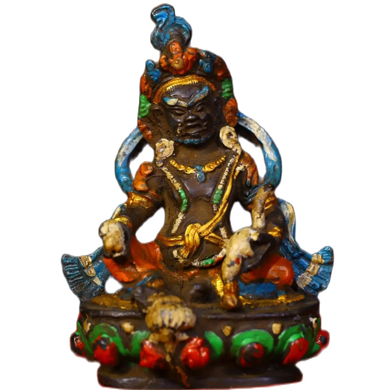 

Коллекция старого Тибета ручной работы желтая иголка статуя Будды/скульптура, домашний декор Металлические ремесла, высота 11 см, ширина 8 см