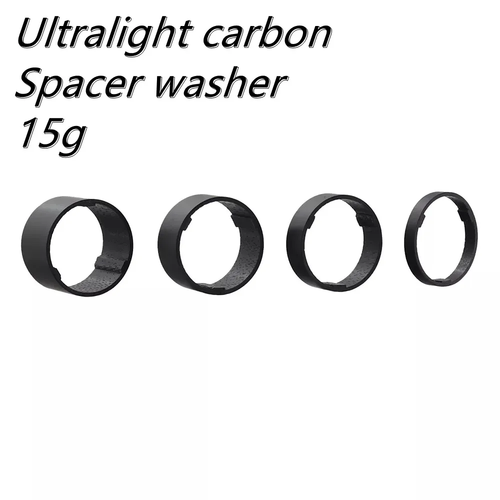 

Carbon fiber bicycle carbon spacer 28.6mm headset parts cycling Washer Bike Bicycle Headset Stem Spacers Super light 15g 4 pcs
