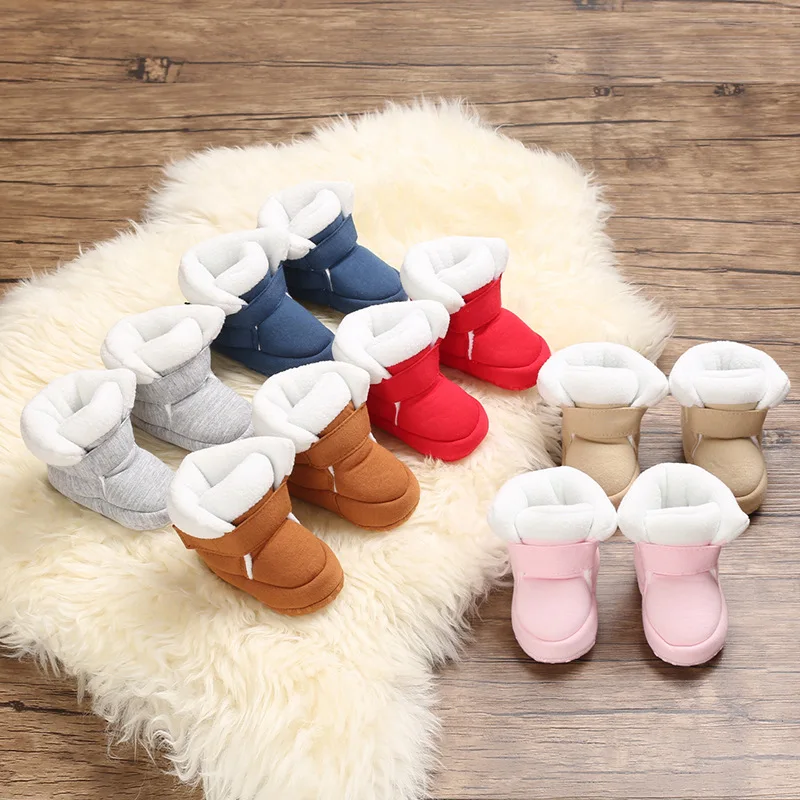 

Baby Newborn Toddler shoes First Walkers Unisex Cozie Faux Fleece Bootie Winter Warm Infant Toddler Crib Shoes Classic Floor