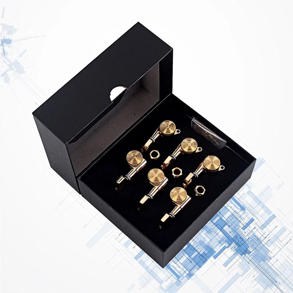 

Big Square Head Vintage Style Guitar Machine Heads 3R3L Tuning Pegs for Guitar Bass GC401K (Golden)