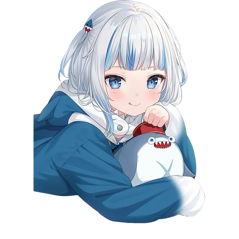 Three Ratels CA78 Мультяшные автомобильные наклейки для Gawr Gura Nime виниловые наклейки на стену ноутбук автомобильные аксессуары JDM окно багажник бампер