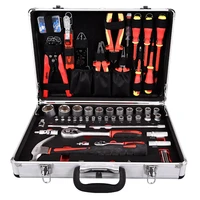 tools set socket kit with aluminum box 99pcs hand household tool set