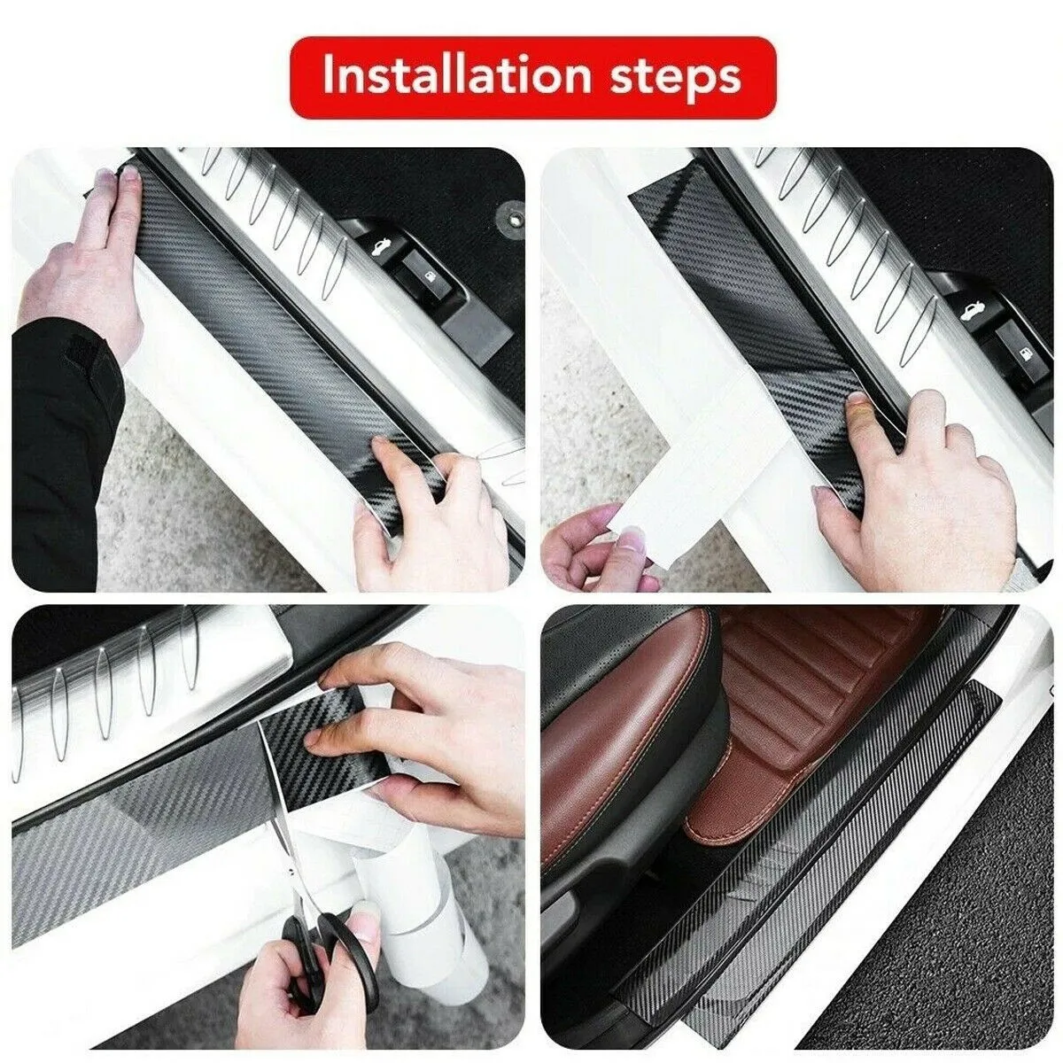 

Replacement Anti-Scratch Strip Carbon Fiber Vinyl Film 3meter Accessory