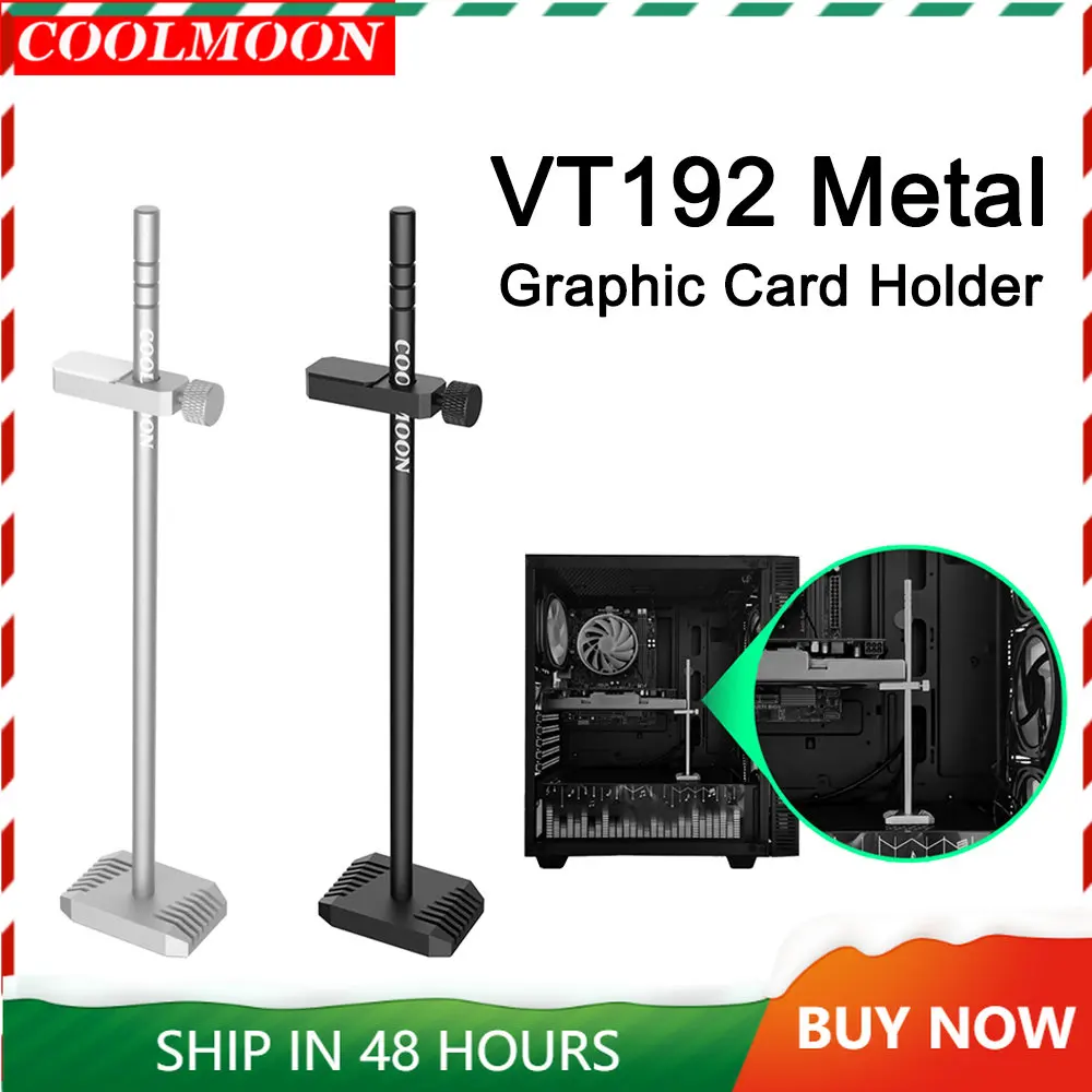 

Металлический кронштейн для графического процессора Coolmoon, регулируемая подставка для видеокарты настольного ПК, поддержка стеллажа для ATX, ITX