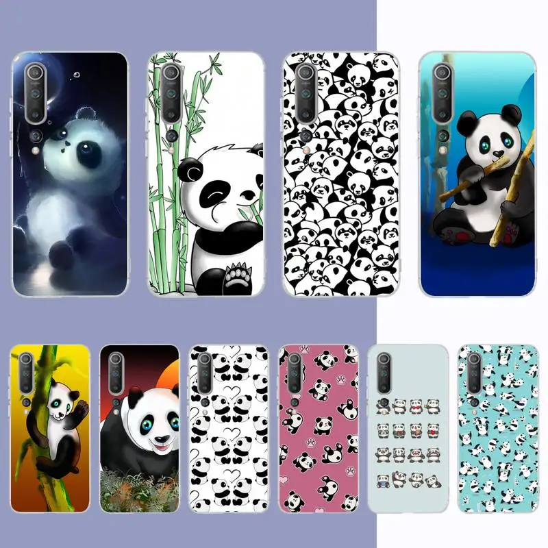 

cartoon cute panda Phone Case for Samsung S21 A10 for Redmi Note 7 9 for Huawei P30Pro Honor 8X 10i cover
