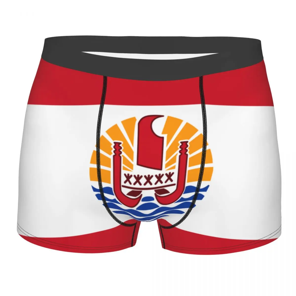 

Mens Boxer Sexy Underwear Soft Long boxershorts Flag Of French Polynesia Underpants Male Panties