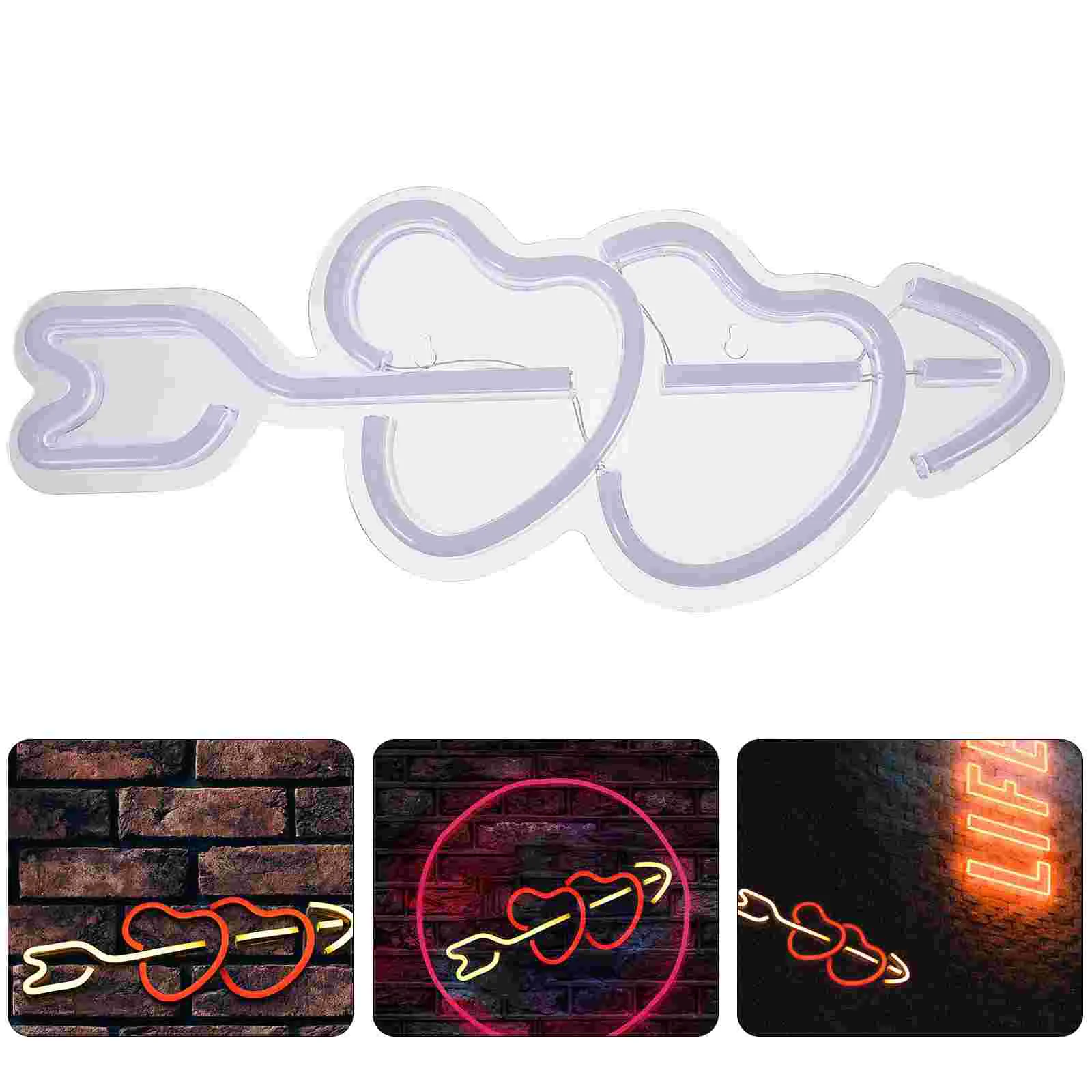 

Heart Light Lights Neon Night Sign Led Decorbar Lamps Valentines Lamp Atmosphere Home Love Decorative Operateddecorationwall