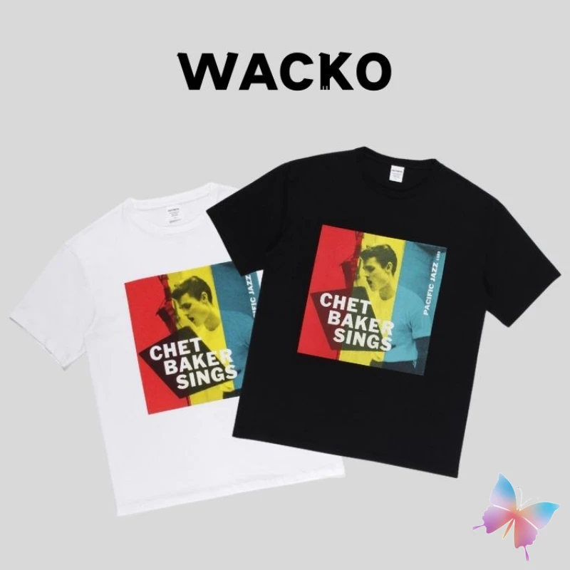 

Hight Quantity Wacko T-Shirts Roud Neck Cotton Loose Men Women Couple WACKO MARIA Short Sleeve Tshirt
