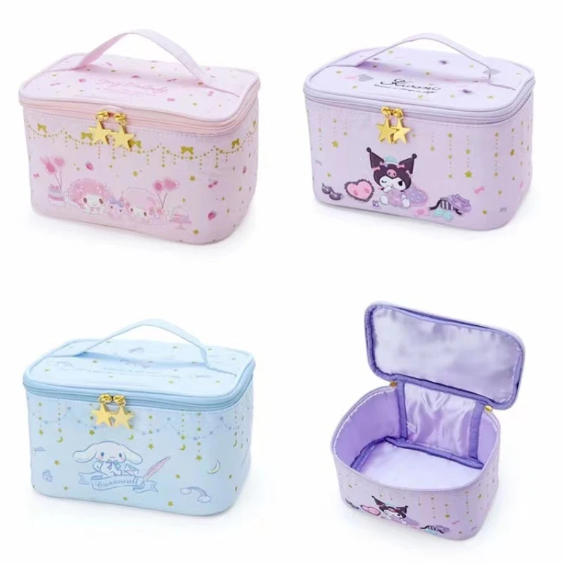 

Outdoor Sanrio Makeup Bag Kuromi Cinnamoroll My Melody Travel Cosmetic Bag Women Toiletries Organizer Portable Storage Cases