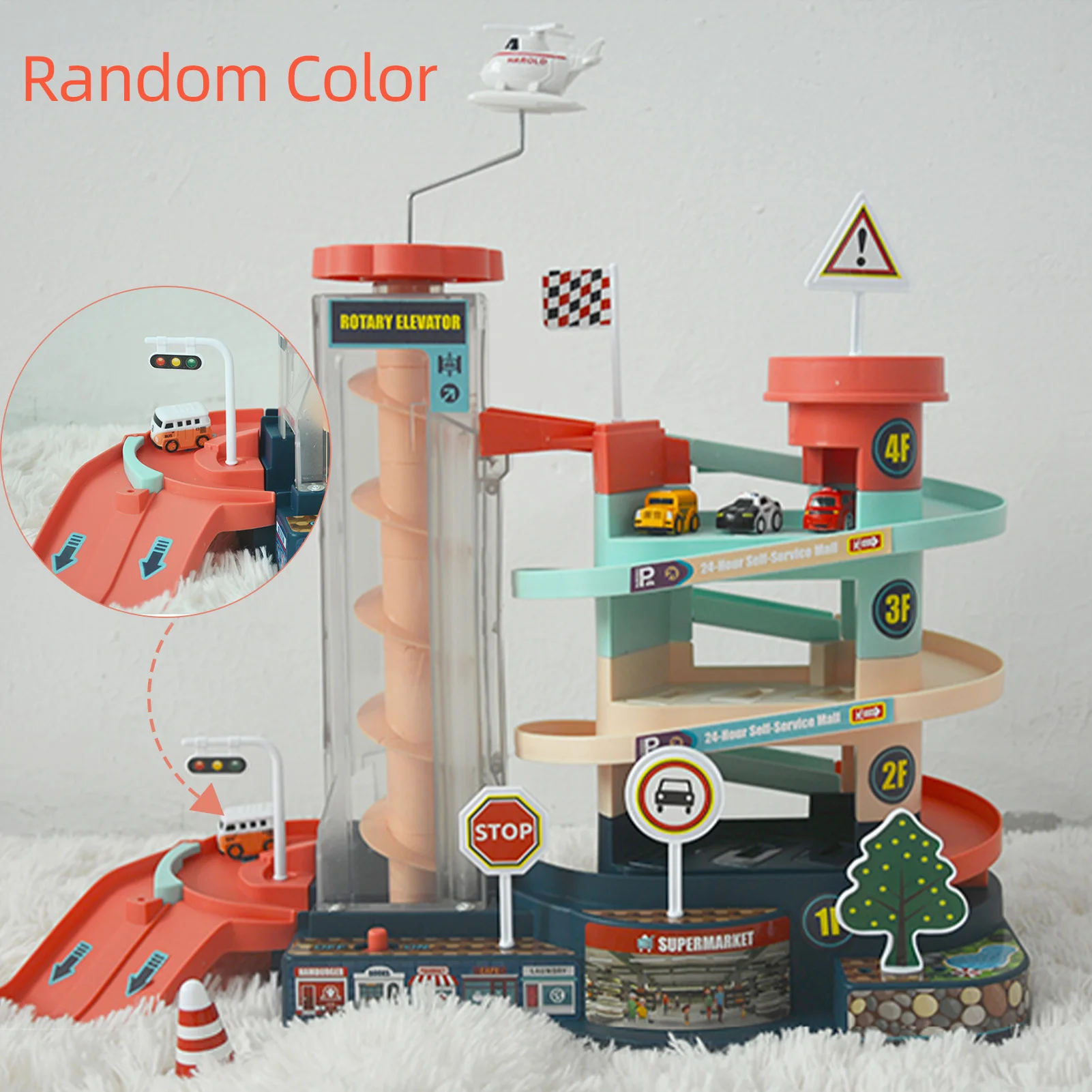 

Electric Rail Car Building Parking Lot Adventure Racing Rail Car Toys For Children Brain Mechanical Interactive Rail Cars Game