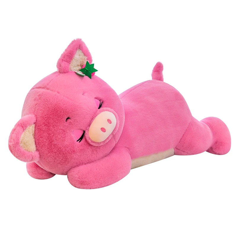 

45/60/80cm Anime Strawberry Pig Plush Pillow Toy Cute Stuffed Animals Red Piggy Soft Doll Throw Pillow Cushion Kawaii Room Decor
