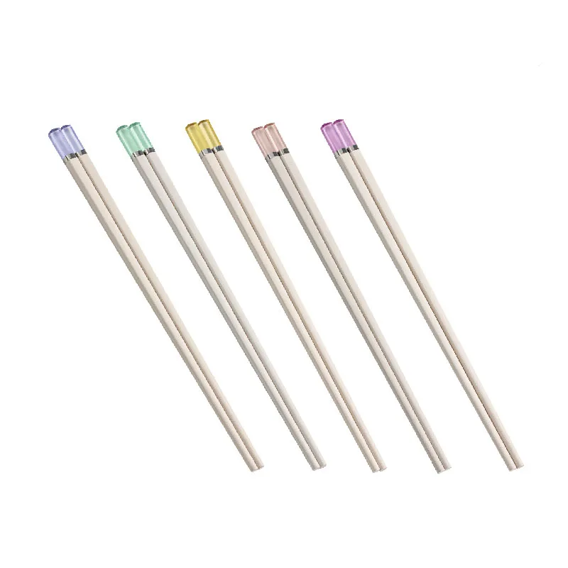 

Amber Color Japanese Style Chopsticks Sushi Food Sticks Reusable Tableware Chinese Kitchen Dinnerware Frosted Chopstick Tips