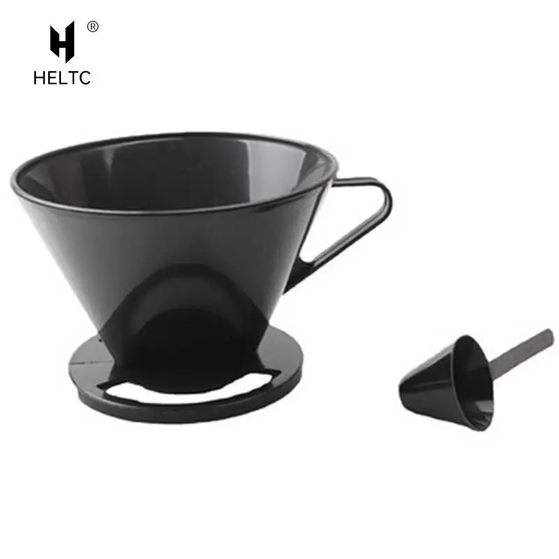 

Reusable Plastic Coffee Cone Coffee Filter Holder Maker Pour Over Coffee Cup Dripper Mesh Strainer With Measuring Spoon Kitchen