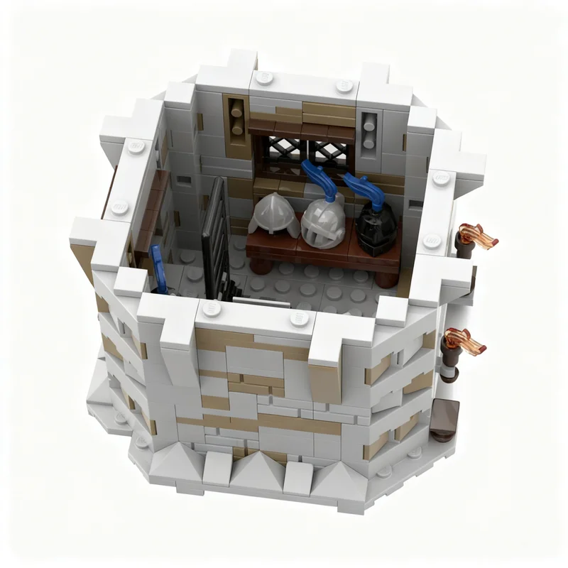 Фото 2891 деталь MOC-модель Замок Блэк Фальконс Роквелл Кастл, конструктор, игрушки, строительные блоки, рождественские подарки, идея для творчества, для детей №2