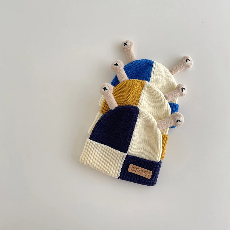 

Winter Baby Hat for Boys Cute Little Eyes Knit Baby Beanie for Kids Cap Children Hats for Girls Bonnet Toddler Cap Accessories
