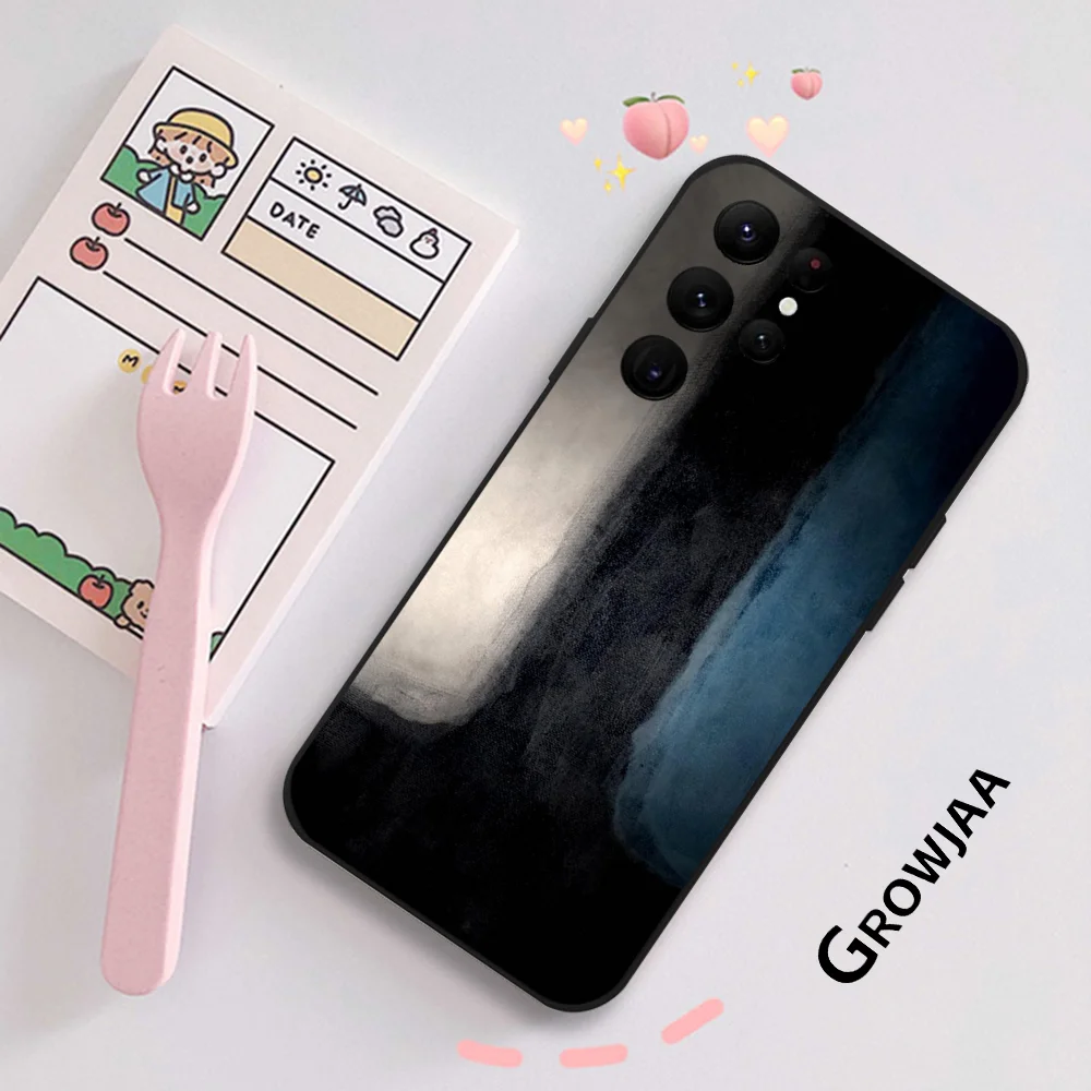 Чехол для телефона Mark R-Rothko Ins Color Block Samsung Galaxy S25 S24 S22 S23 Ultra S21 S20 Plus 5G защитный