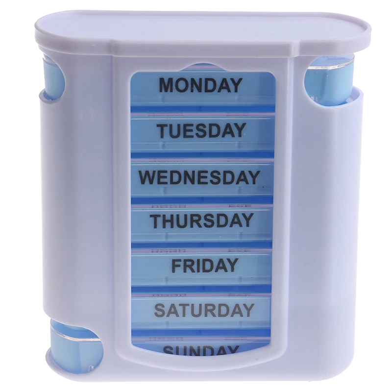 Portable 7 Days Medicine Medical Pill Box 28 Grids Weekly Pill Case Storage Box Travel Medicine Box Holder Tablet Organizer