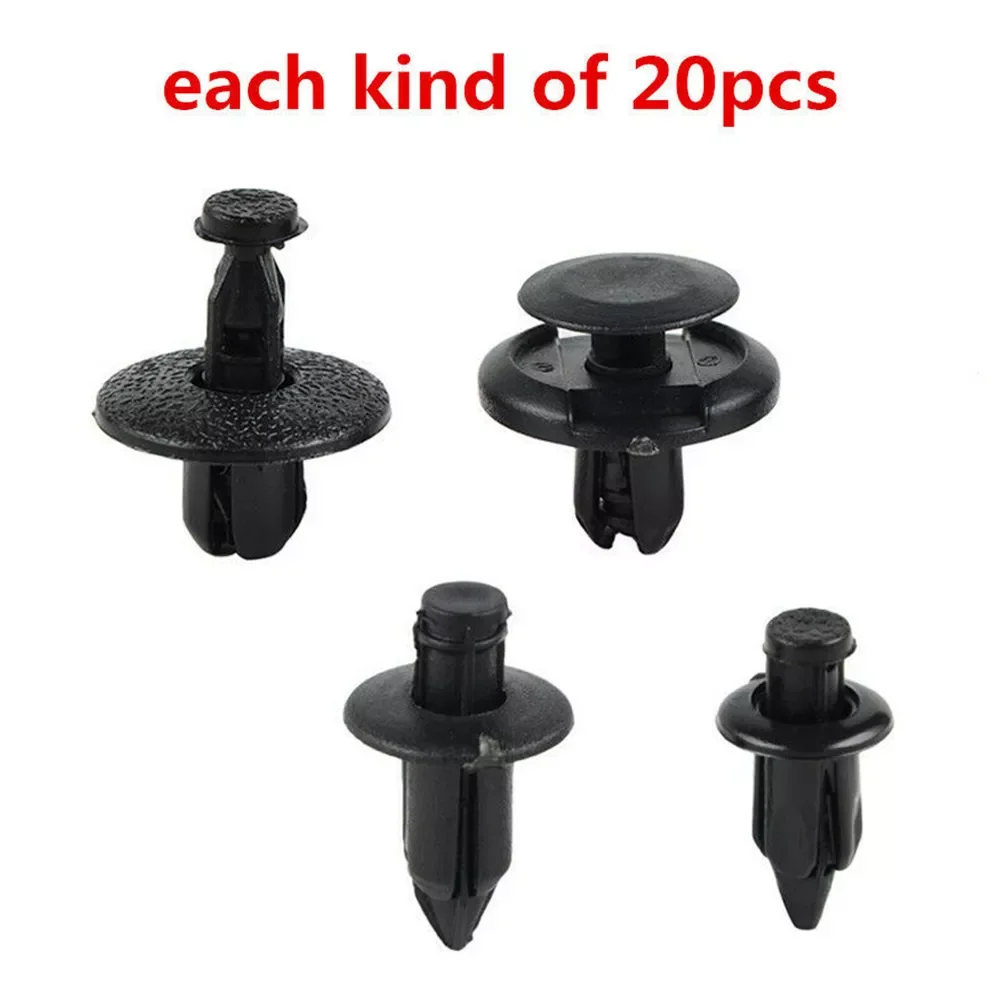 

80PCS Motorcycle ATV Nylon Fairing Bolt Bodywork Push Pry Rivets Pin Kit Set Nylon For Universal Motorcycle ATV