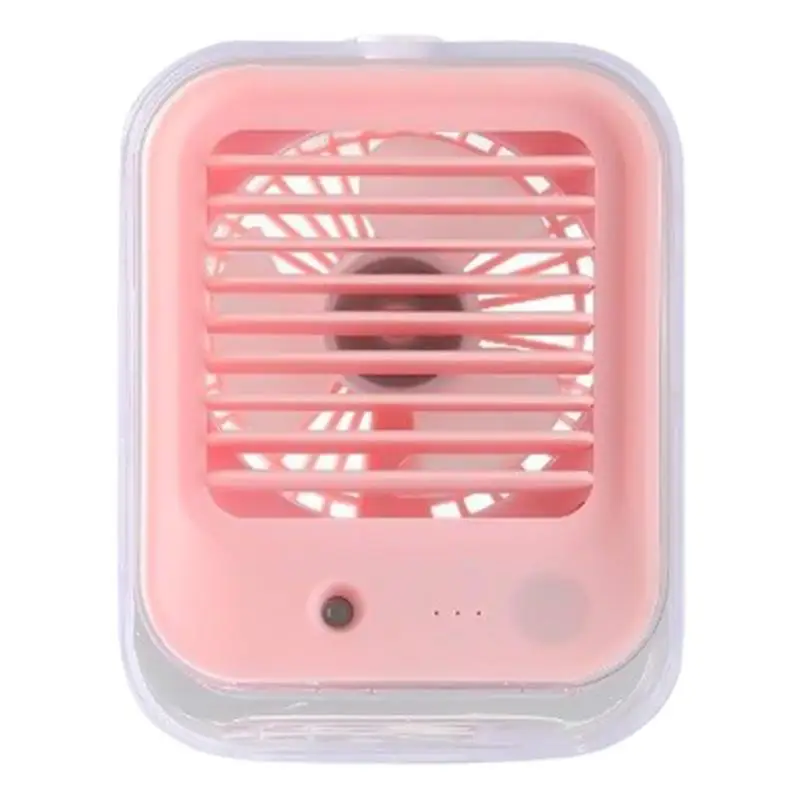 

USB Desk Fan Desk Fans Small Quiet With Spray And Night Light 360 Degree Rotating Travel Fan Personal Desk Fan Small Fan For