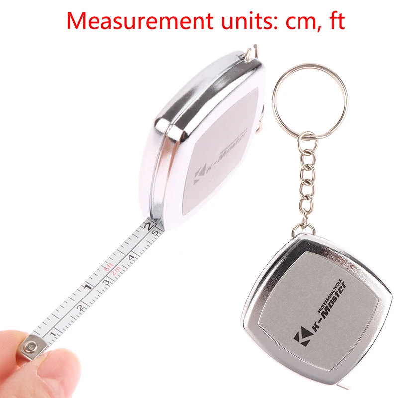 

2M Delicate Multipurpose Measure Tape Steel Tape With Keychain Small Soft Steel Ruler Portable Mini Square Keychain Tape Measure