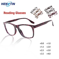 henotin round reading glasses men and women retro red yellow black and gray ultra light