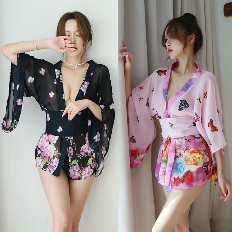 Японское кимоно сексуальный косплей-костюм для женщин традиционный стиль халат