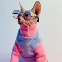 sphynx cat warm velvet thick sweater hairless cat custom pet clothes for sphynx devoncornish peterband