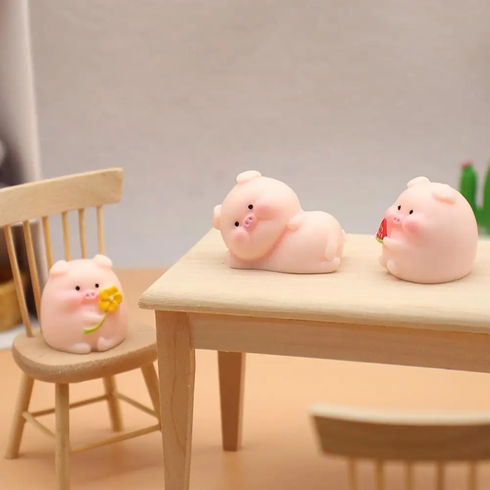 

Cute Piggy Micro Landscape Ornament Multipurpose Mini Animals Figurines For Home Garden Decoration Auto Interior Ornaments B4W1