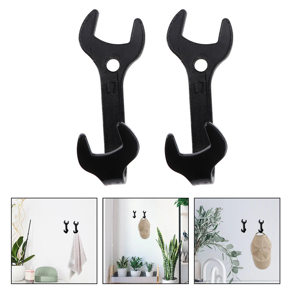 

Clothing Wall Hanger Hat Hook Unique Clothes Organizer Tool Hanging Coat Rack Iron Wall-mounted Black Trim