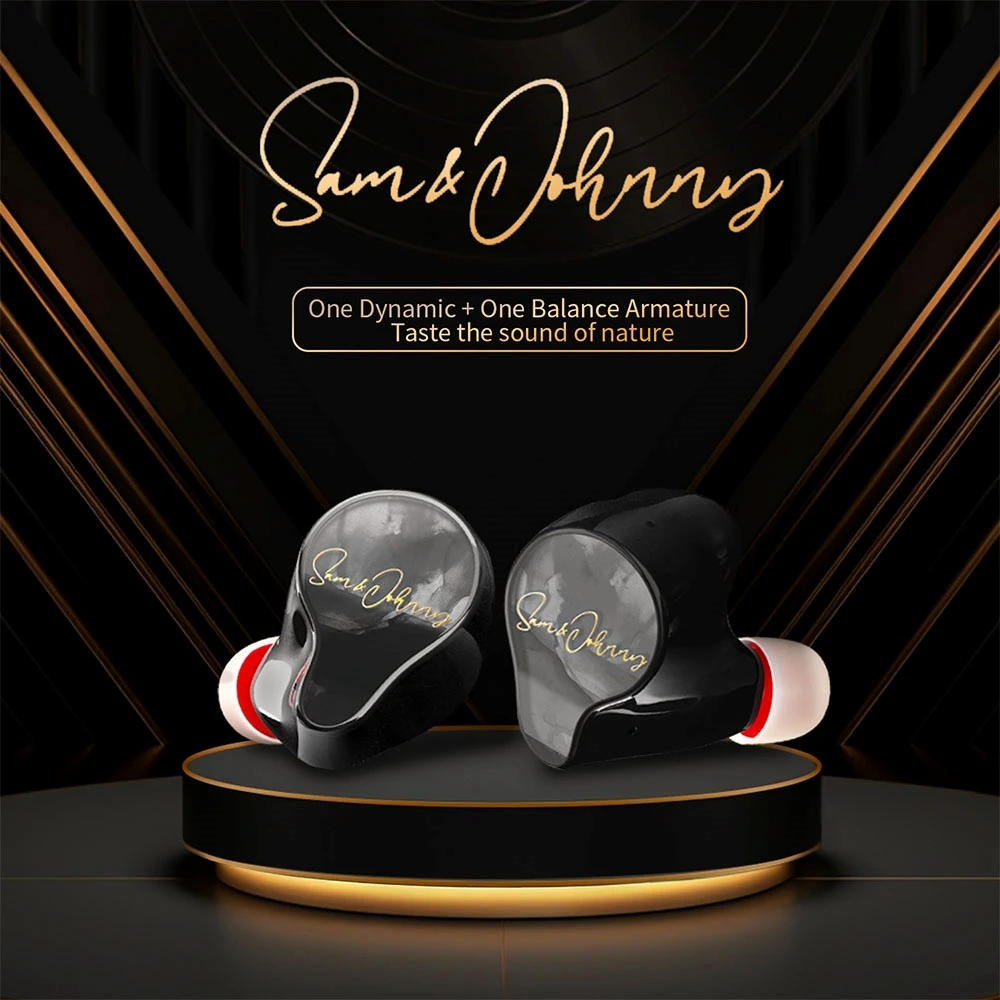 Фото Беспроводные внутриканальные наушники Sam&Johnny HM11+ TWS 1DD+1BA Hybrid Bluetooth 5.2 Qualcomm QCC3040 HIFI Audiophile IEM True Wireless №1
