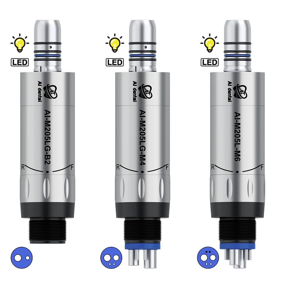 Portátil Dental Cadeira de Spray de Água Interna Furos E-tipo Led Ferramentas da Unidade do Motor de ar Aço Inoxidável Ai-m205l-m6 M205lg-m4 b2