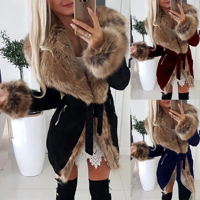 

Элегантное женское пальто, женское облегающее пальто средней длины, весна-Зима 2022, новая модная куртка со шнуровкой и длинным рукавом